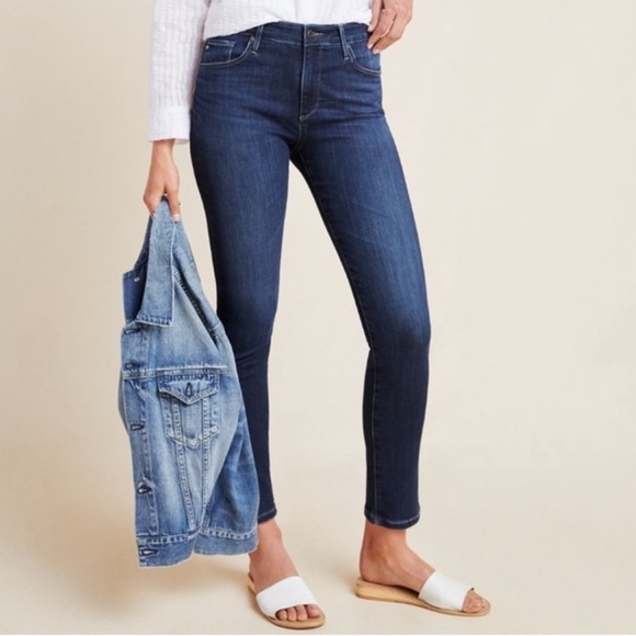 EUC AG for Anthropologie The Stevie High-Rise Skinny
Ankle Jeans, size 26 R - Picture 2 of 9